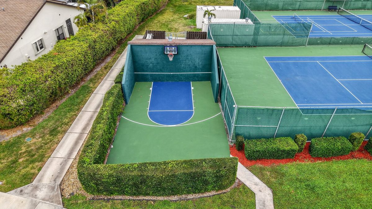 Aerial view of the Woodlake basketball court